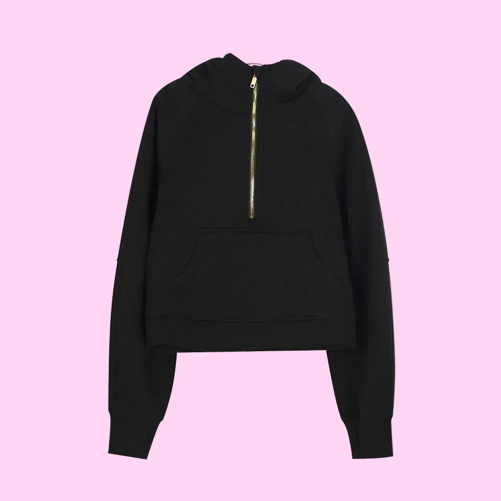 Scuba Oversized Half Zip Hoodie