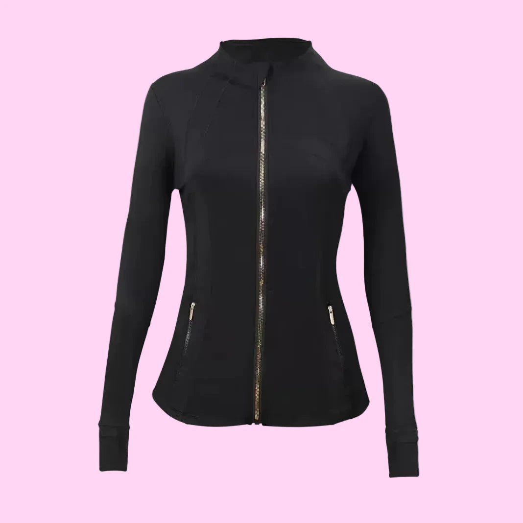 Studio Sculpt Zip Jacket (Gold Zipper)