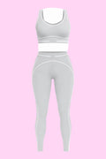 Grey Luxury Athleisure Two-Piece Set