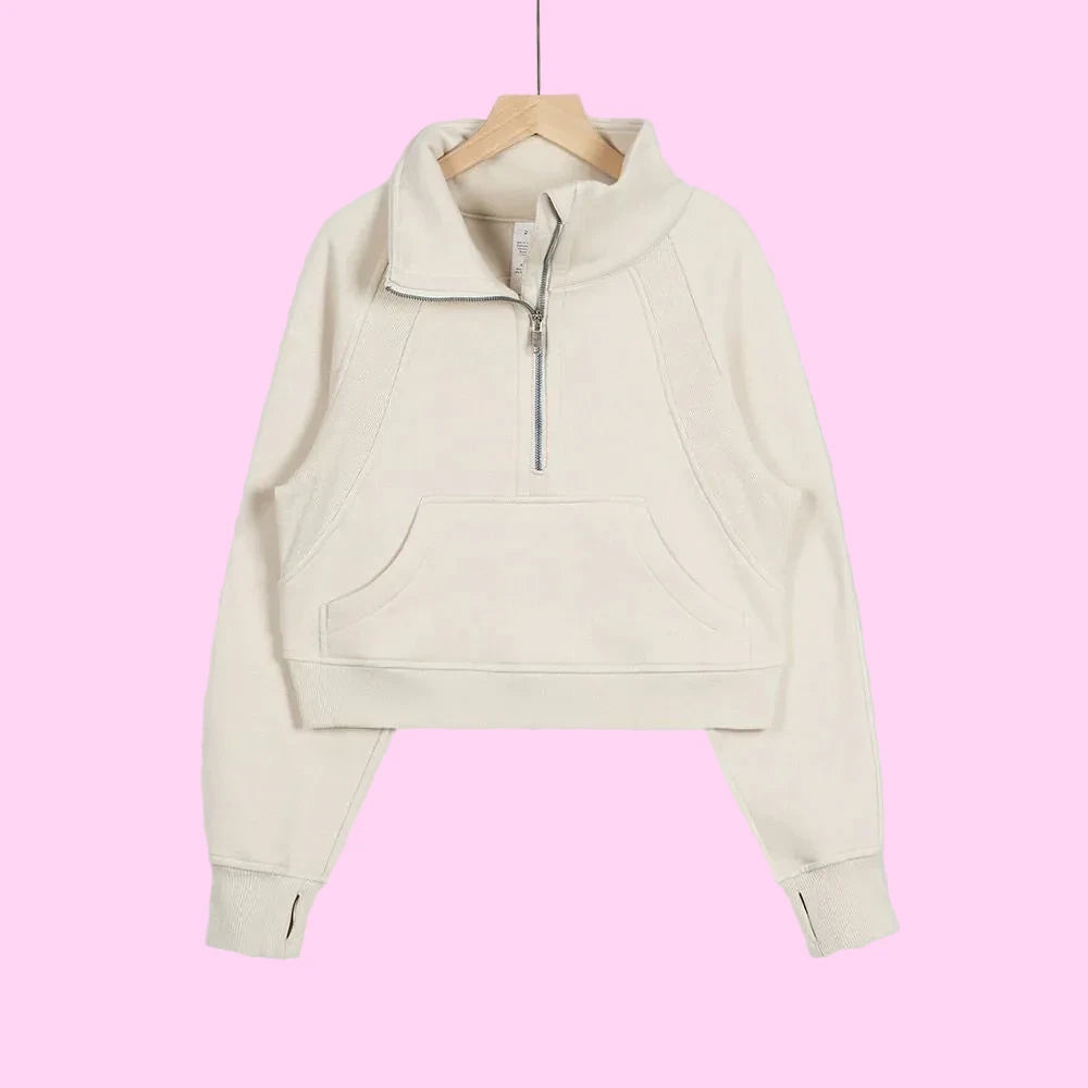 Scuba Oversized Half Zip Hoodie